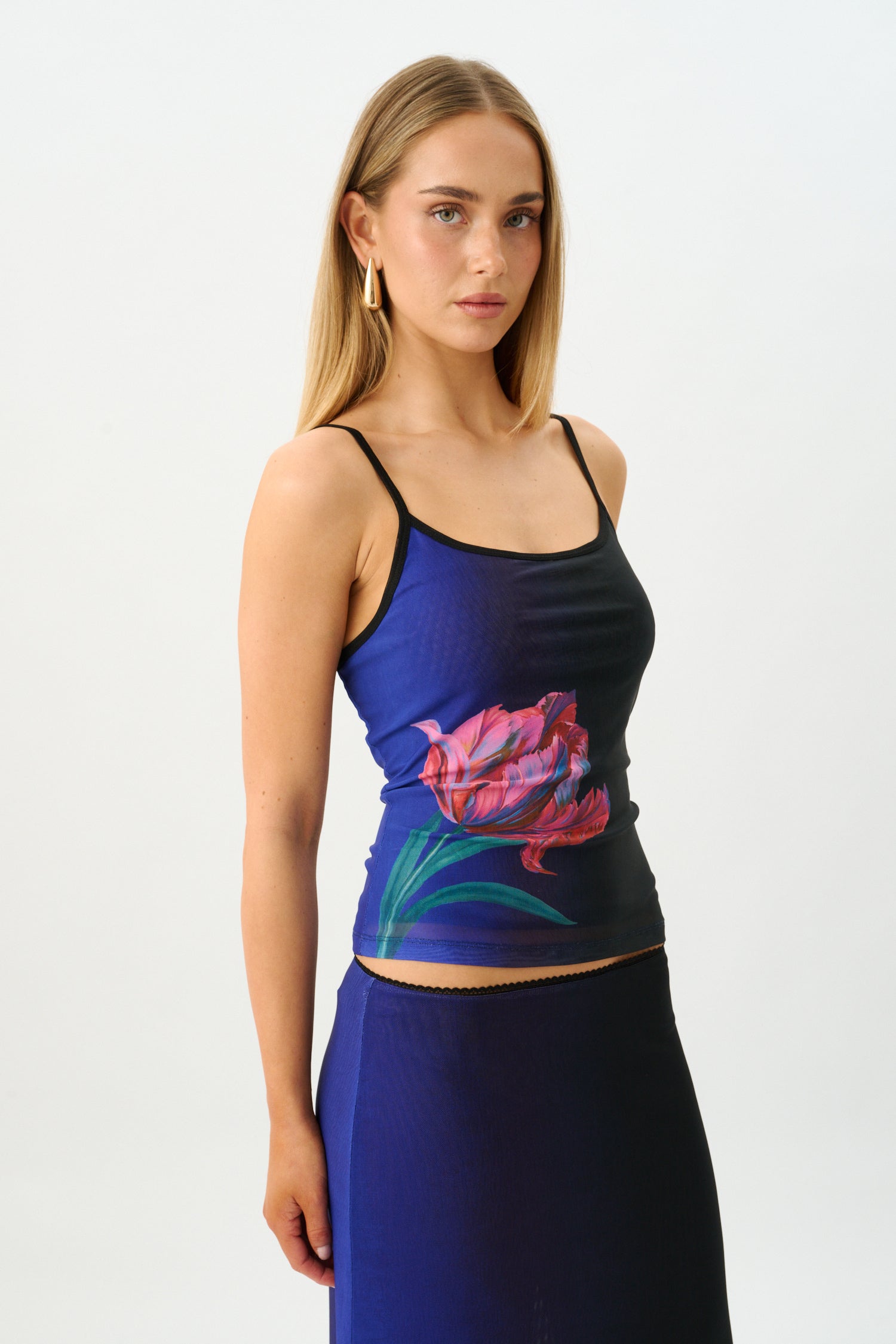 Camisole | Mesh Cobalt Floral