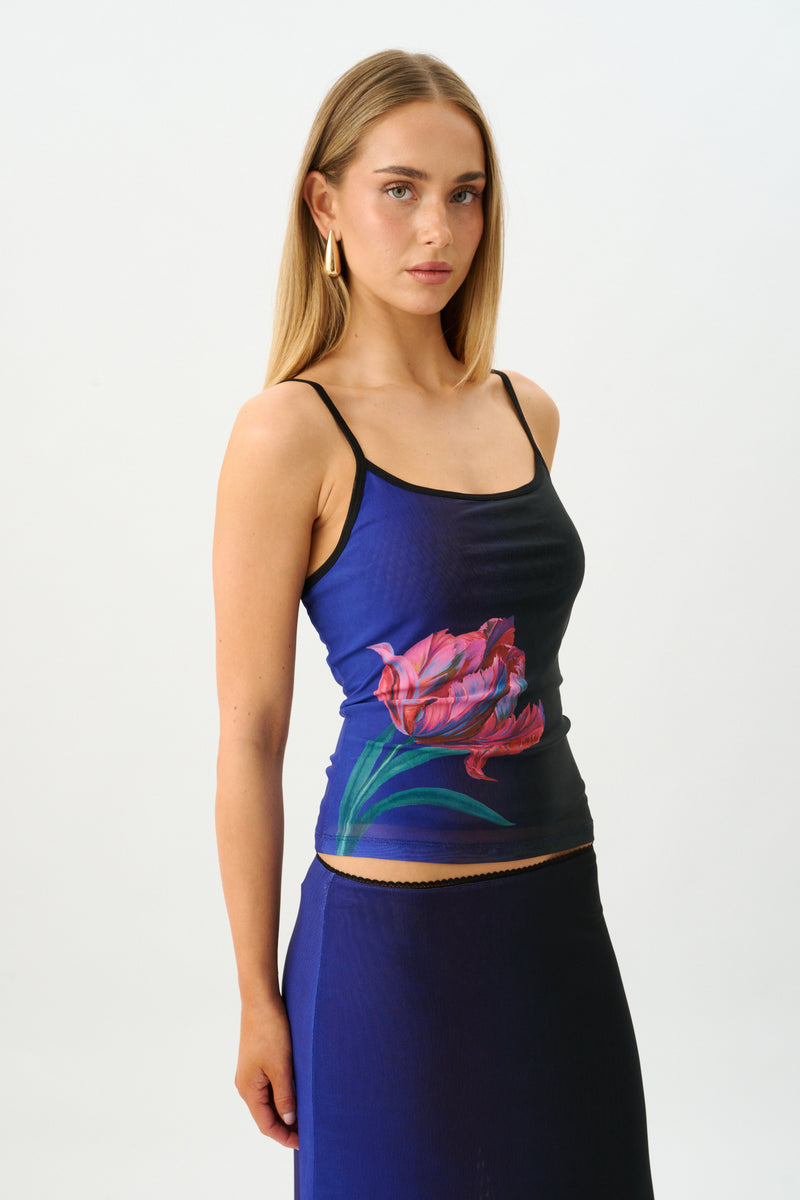Camisole | Mesh Cobalt Floral