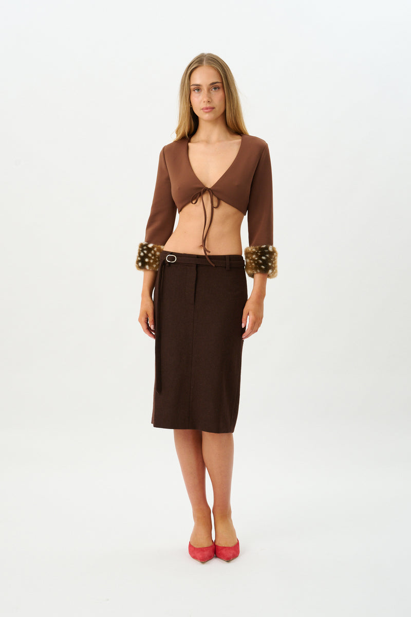 Ophelia Bolero | Chocolate