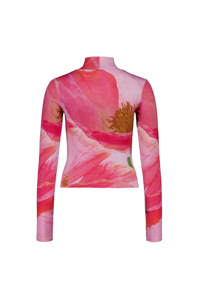 Roll Neck Long Sleeve | Pink Safari