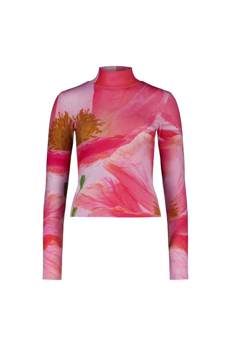 Roll Neck Long Sleeve | Pink Safari