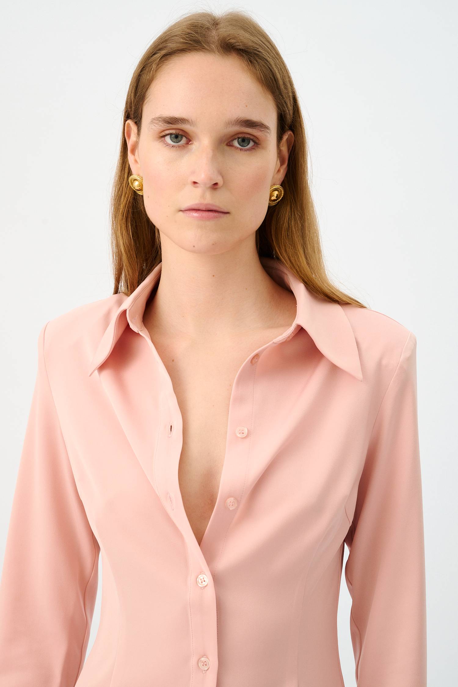 Structured Shirt | Musk Satin