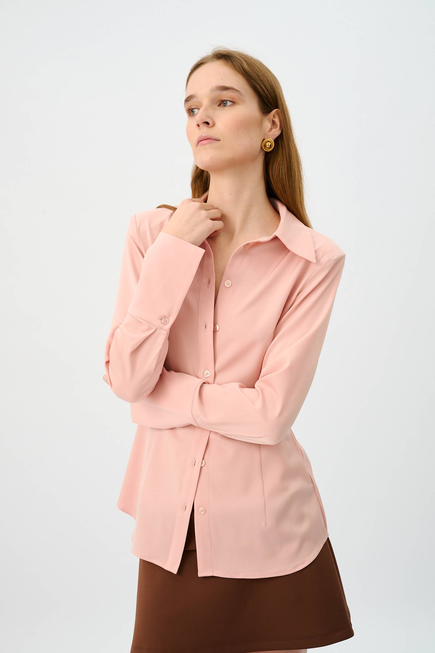 Structured Shirt | Musk Satin