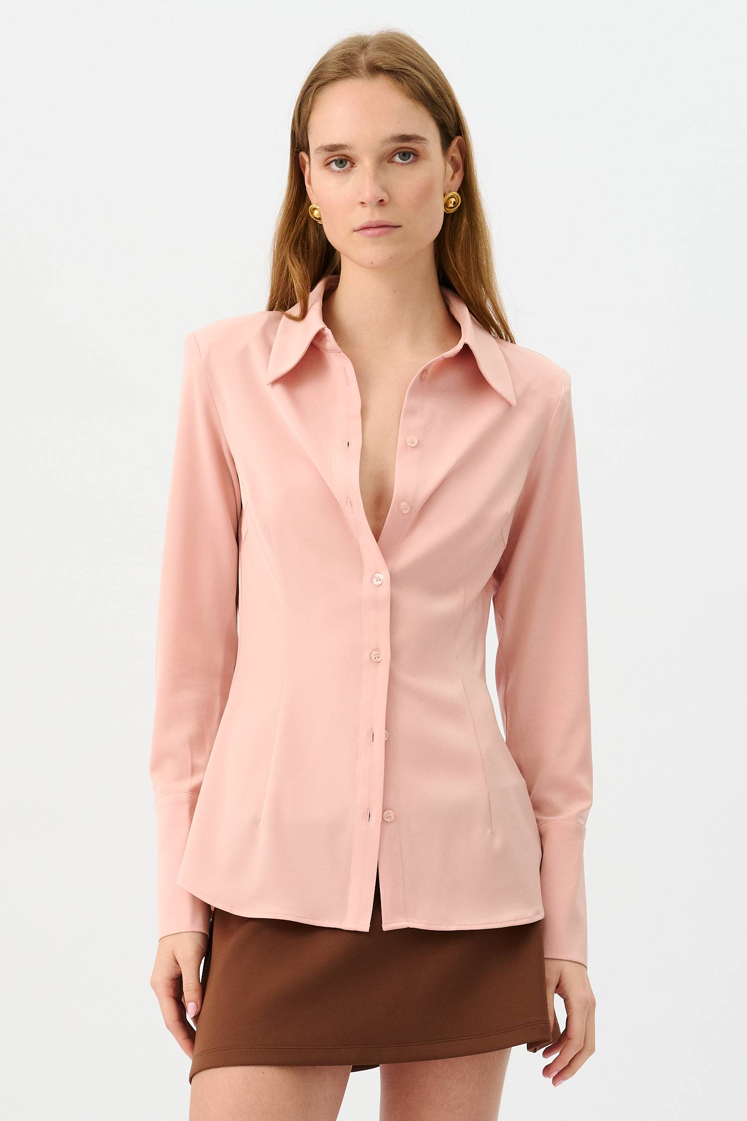 Structured Shirt | Musk Satin