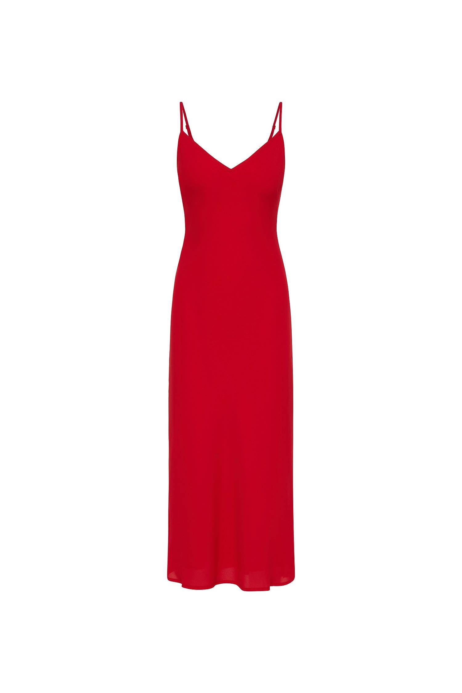 Georgette Midi Dress | Cherry Red