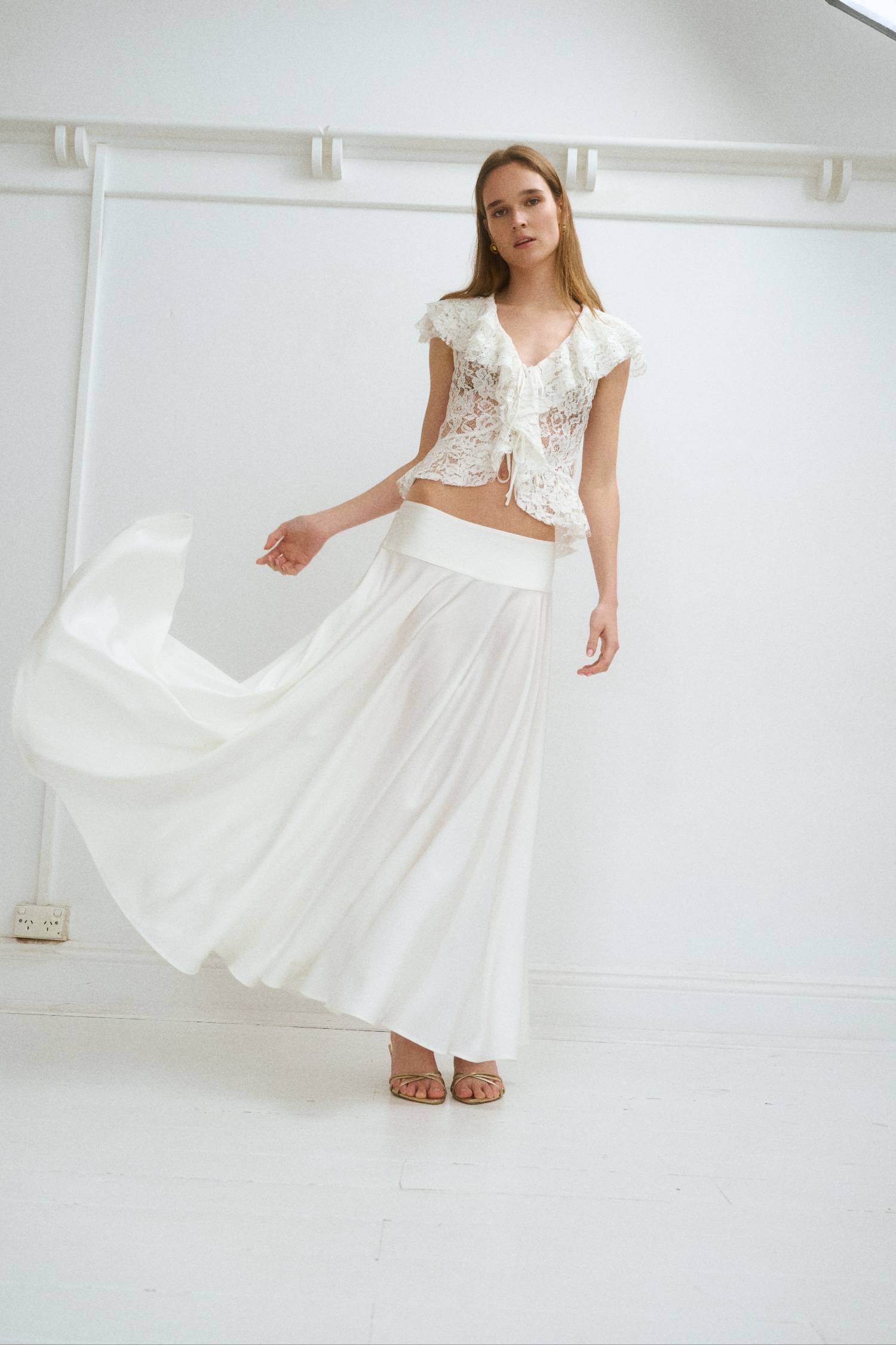 Basque Full Skirt | Ivory