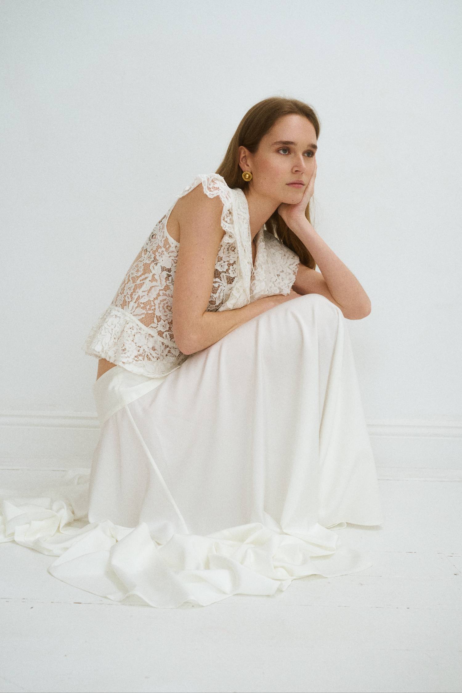 Basque Full Skirt | Ivory