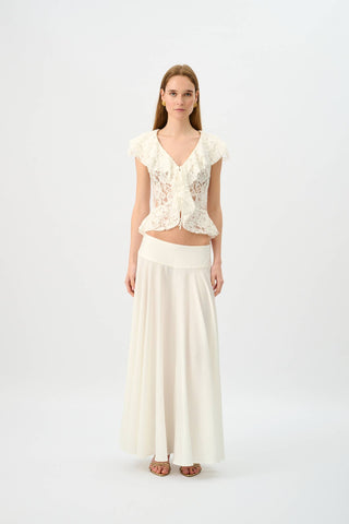 Basque Full Skirt | Ivory