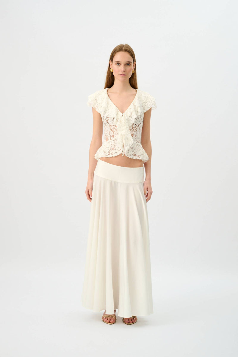 Basque Full Skirt | Ivory