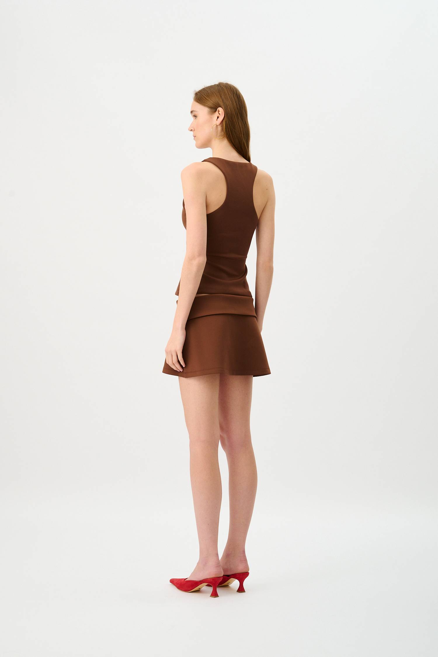 Alba Mini Skirt | Chocolate