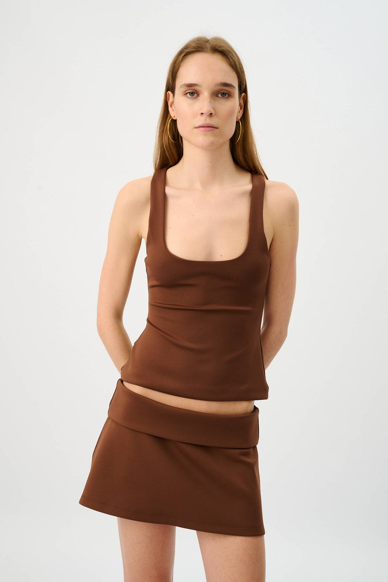 Alba Mini Skirt | Chocolate