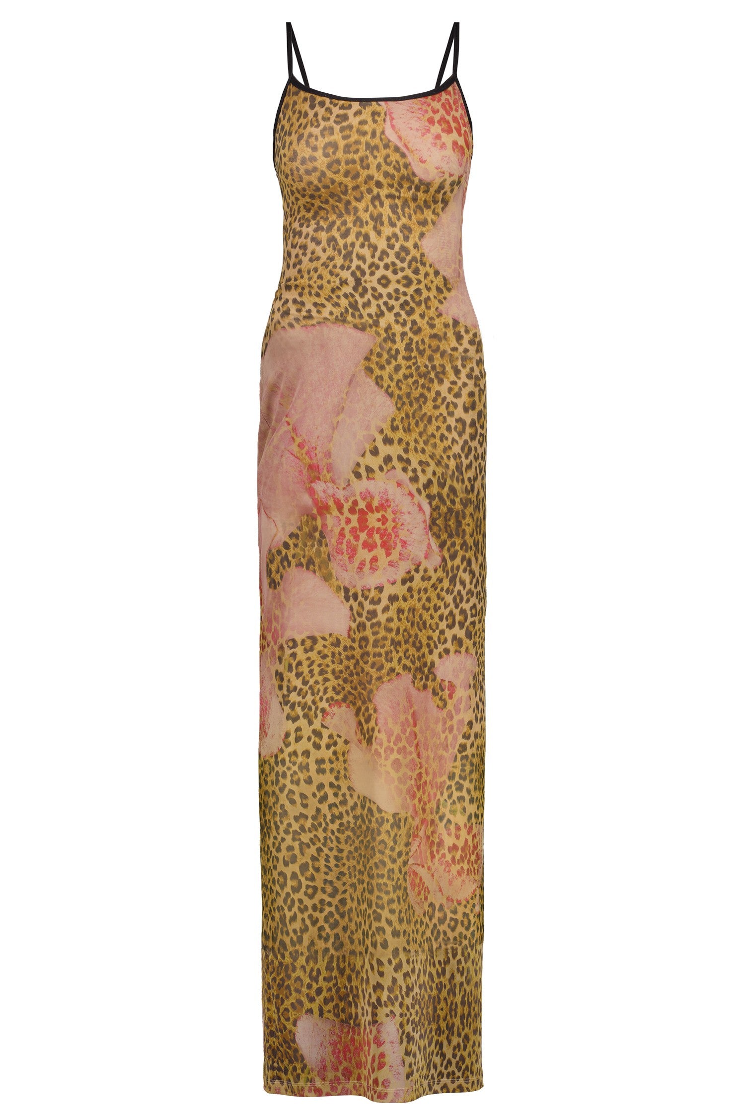 Slip Dress | Mesh Leopard