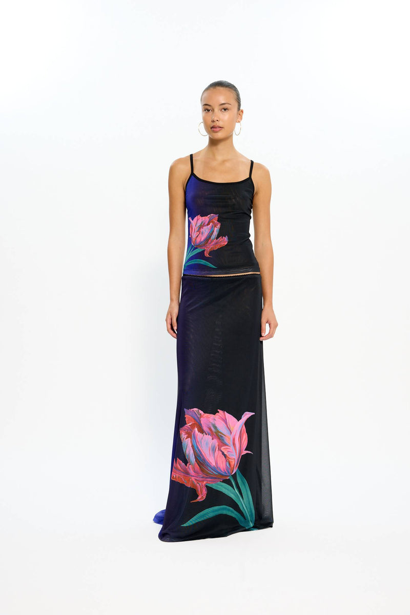 Camisole | Mesh Cobalt Floral