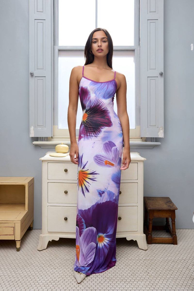 Slip Dress | Indigo Blossom