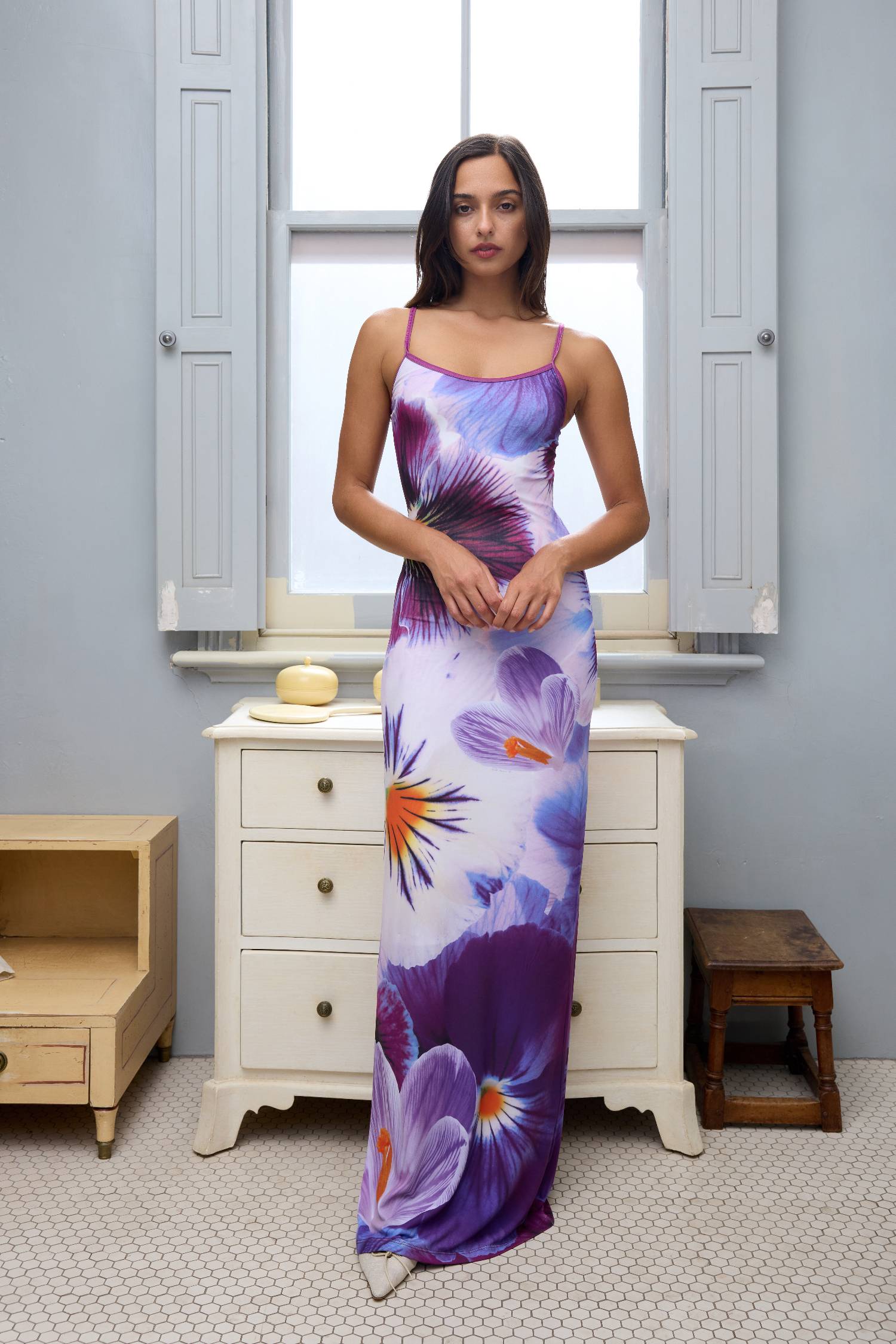 Slip Dress | Indigo Blossom