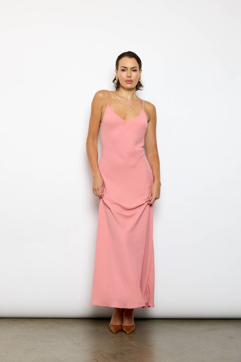 Georgette Maxi Dress | Blush