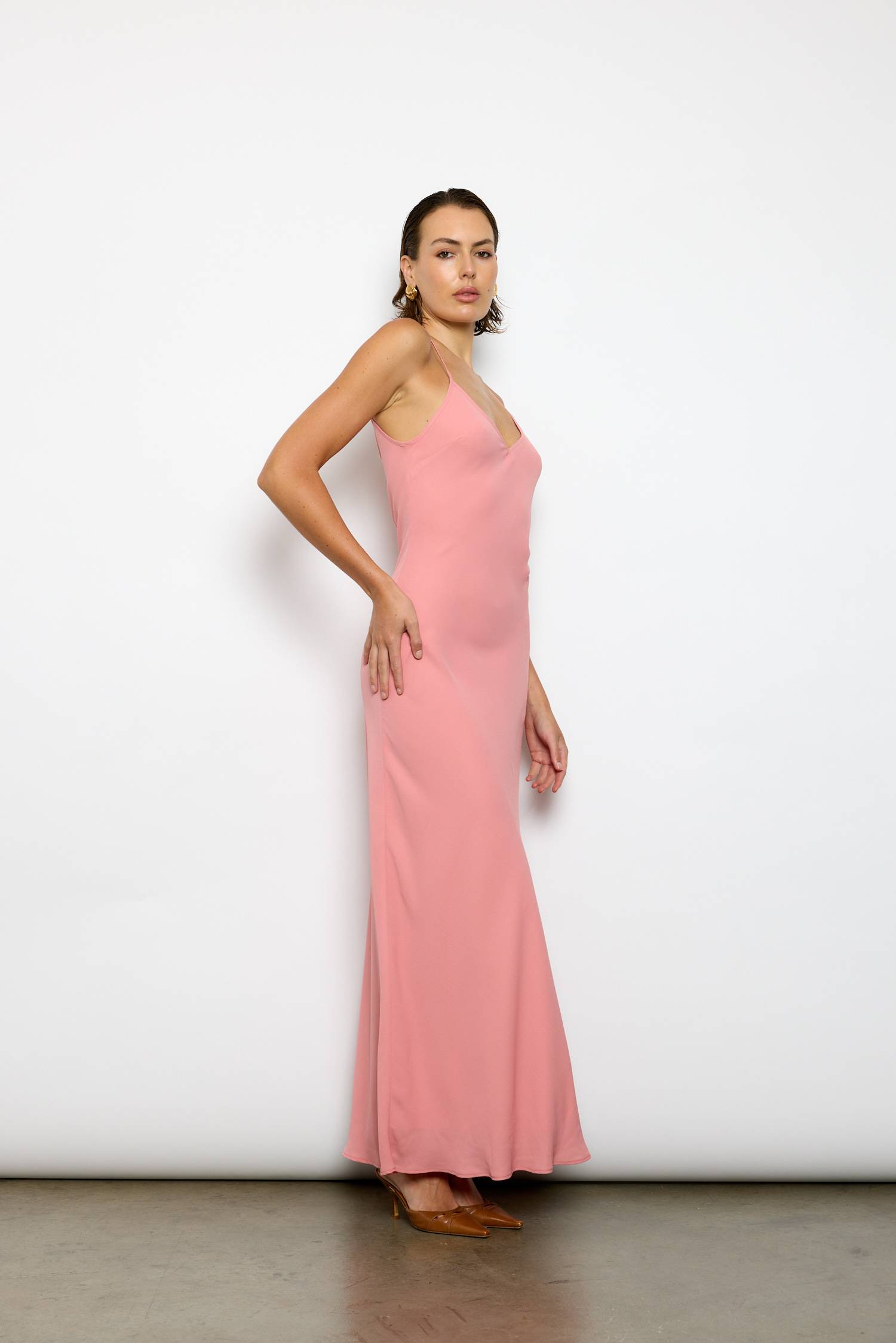 Georgette Maxi Dress | Blush