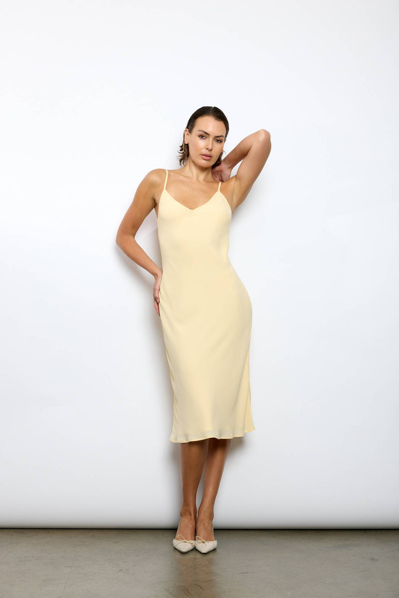 Georgette Midi Dress | Lemon