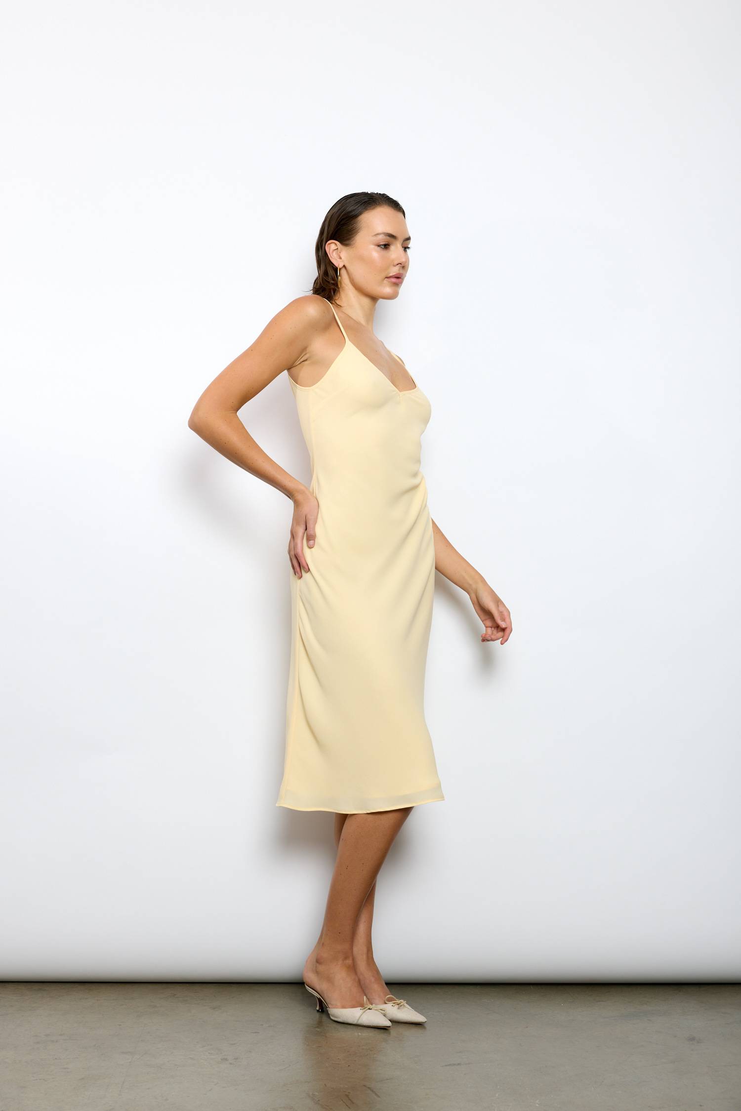 Georgette Midi Dress | Lemon