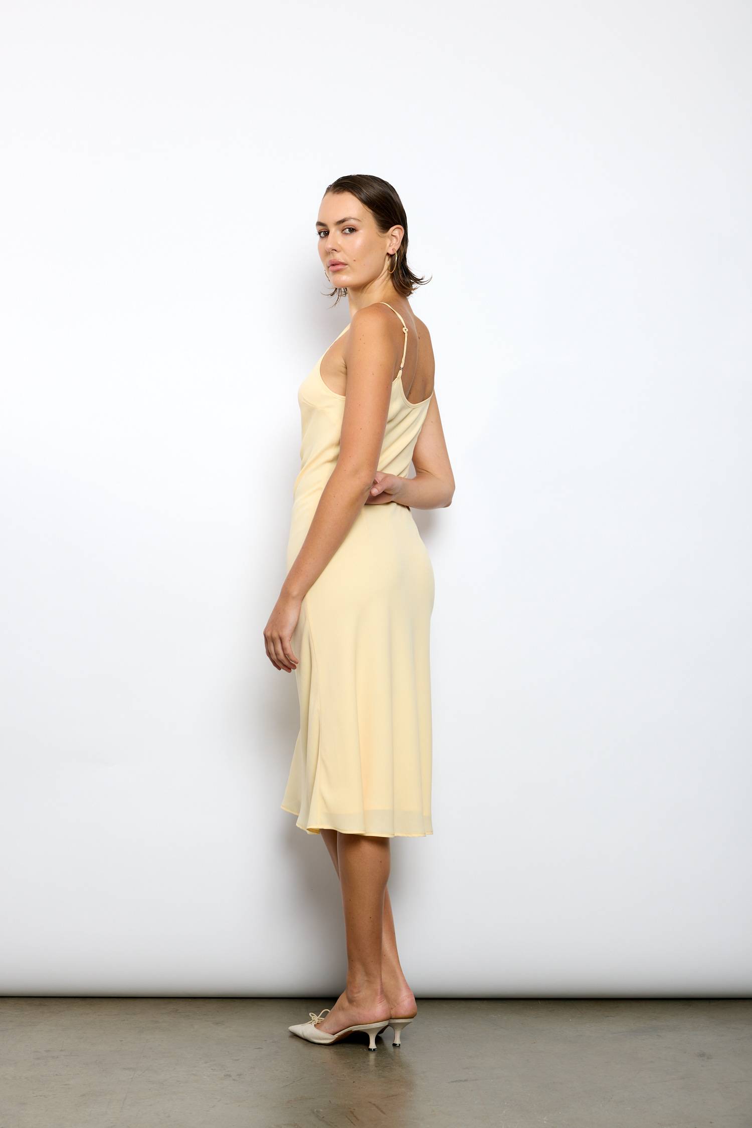 Georgette Midi Dress | Lemon