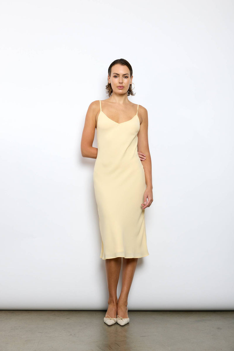 Georgette Midi Dress | Lemon