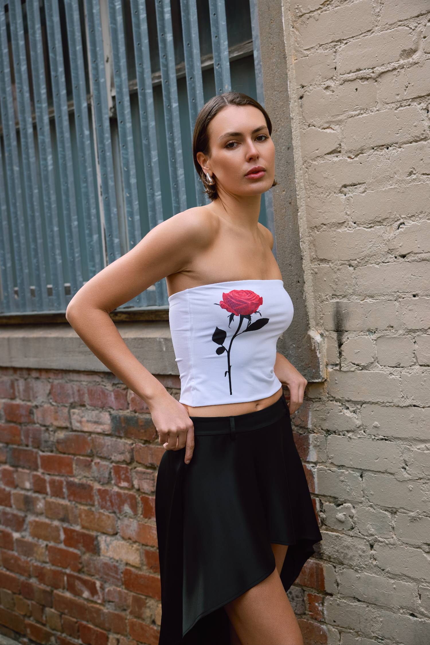 Strapless Top | White Rose