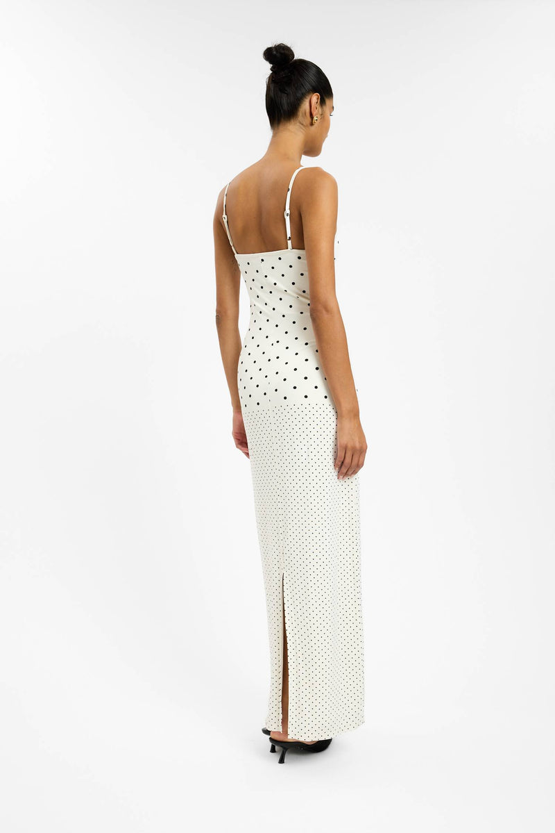 Slip Dress | White Polka
