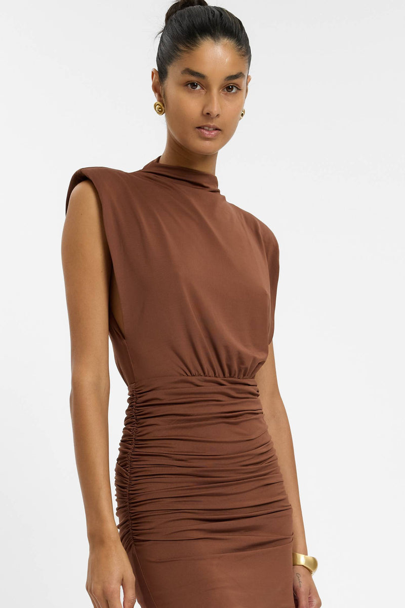 Structured Shoulder Mini Dress | Cafe