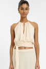 Draped Halter Top | Ivory