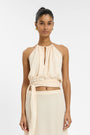 Draped Halter Top | Ivory
