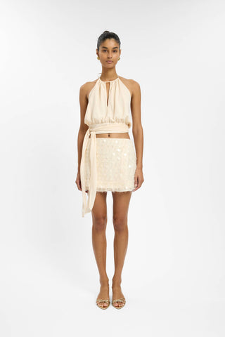 Layered Mini Skirt | Jacquard