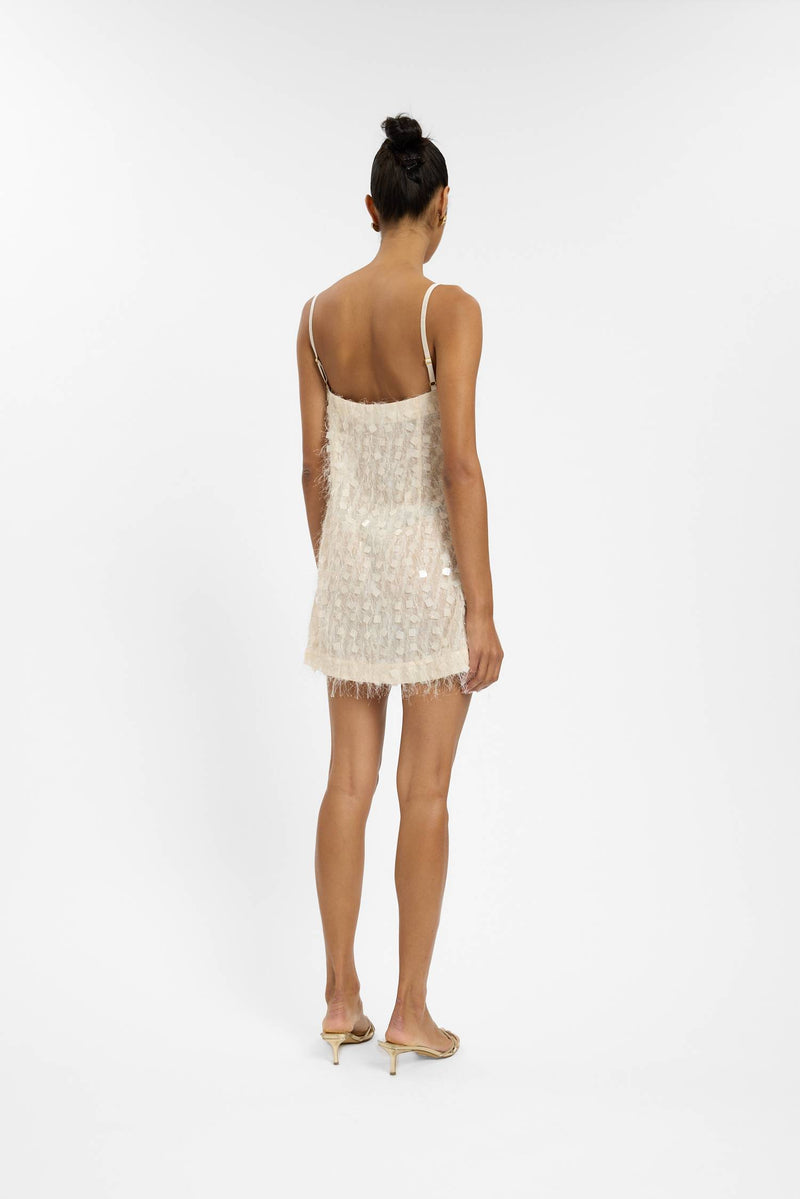 Shift Mini Dress | Sheer Jacquard