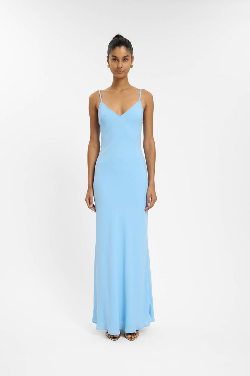 Georgette Maxi Dress | Baby Blue