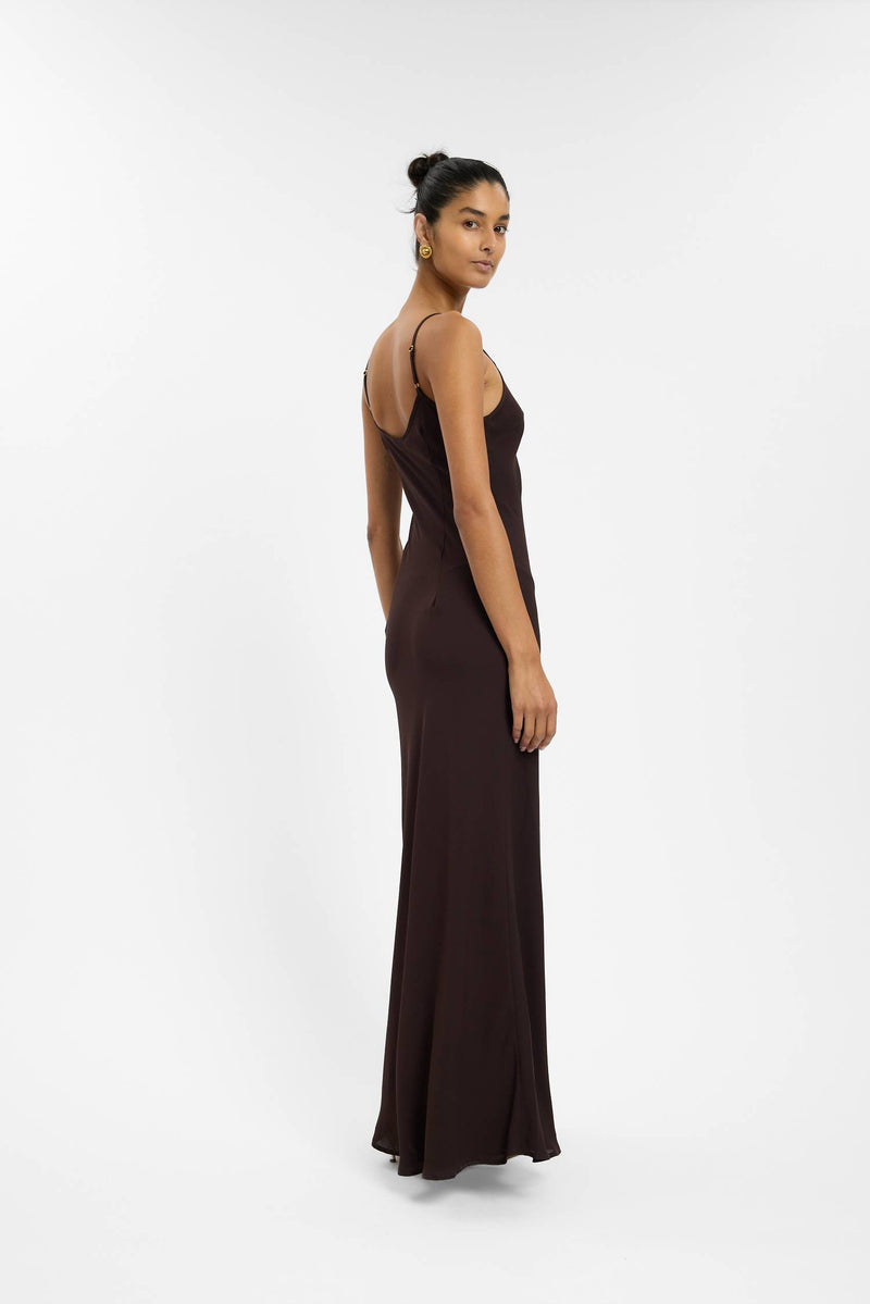 Georgette Maxi Dress | Chocolate
