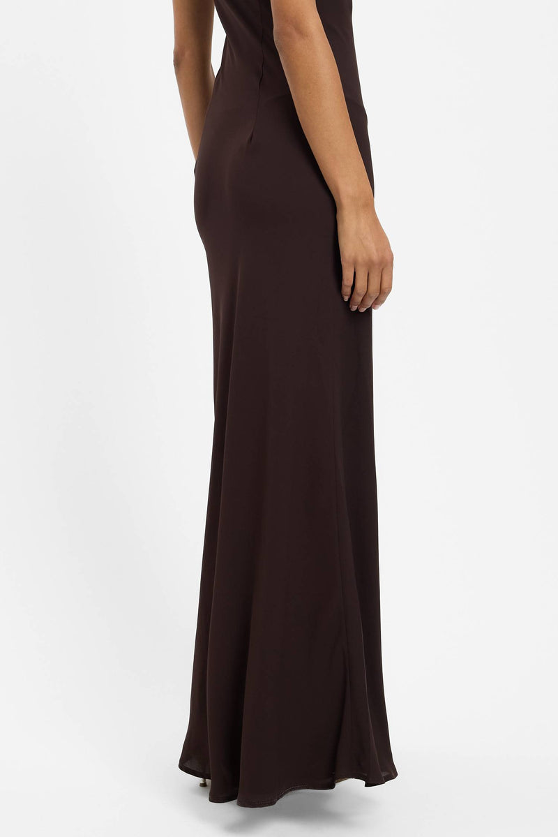 Georgette Maxi Dress | Chocolate