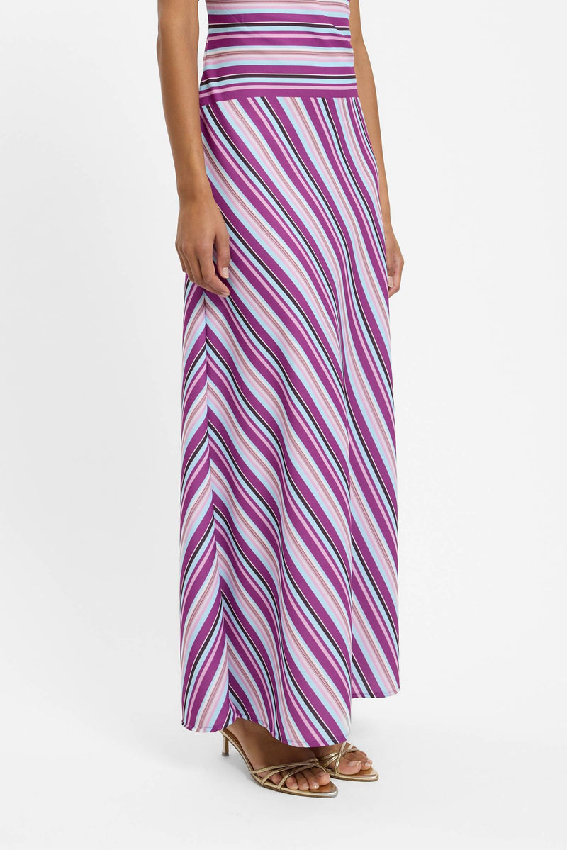 Halter Maxi Dress | Violet Stripe