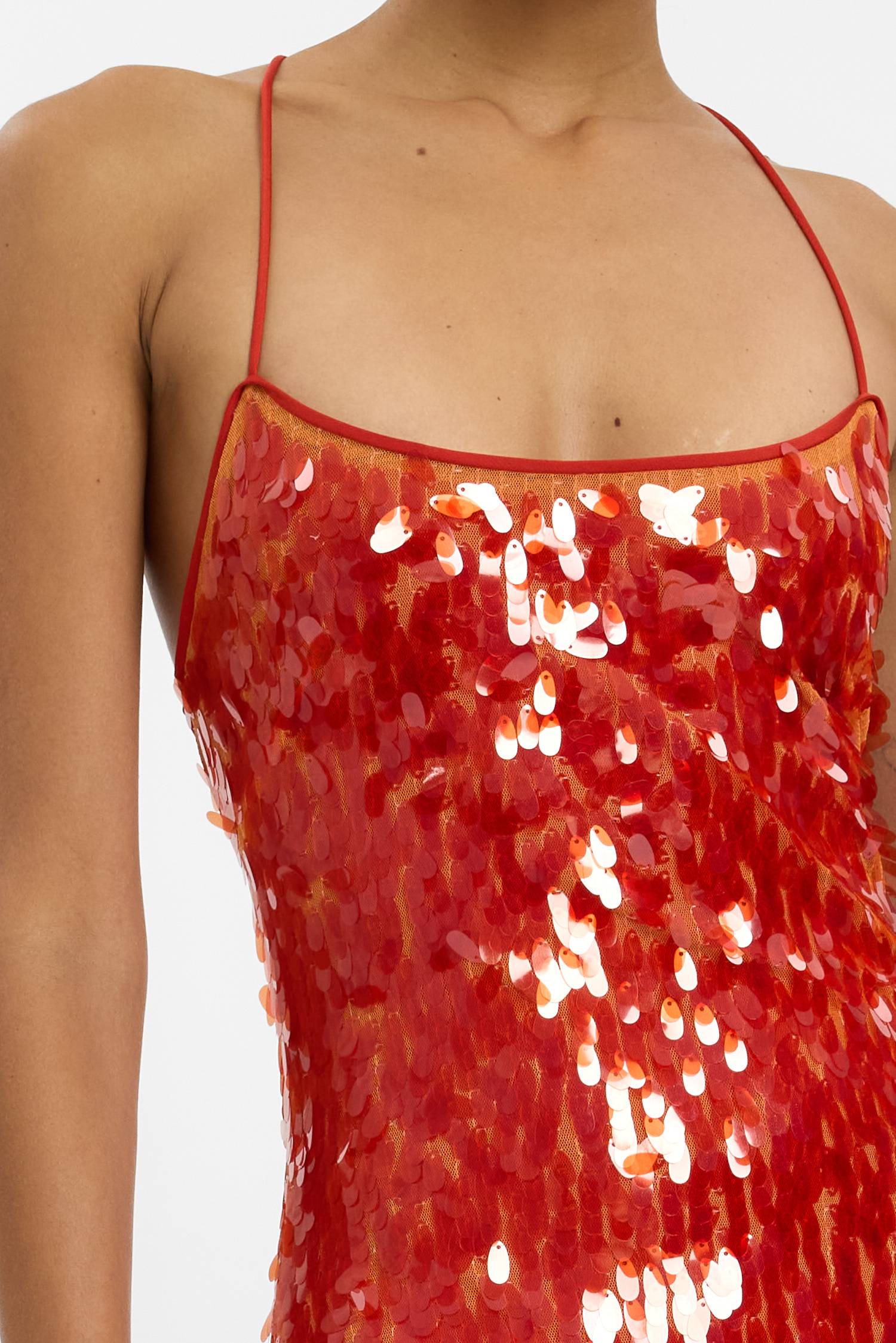 Backless Gown | Burnt Orange Sequin