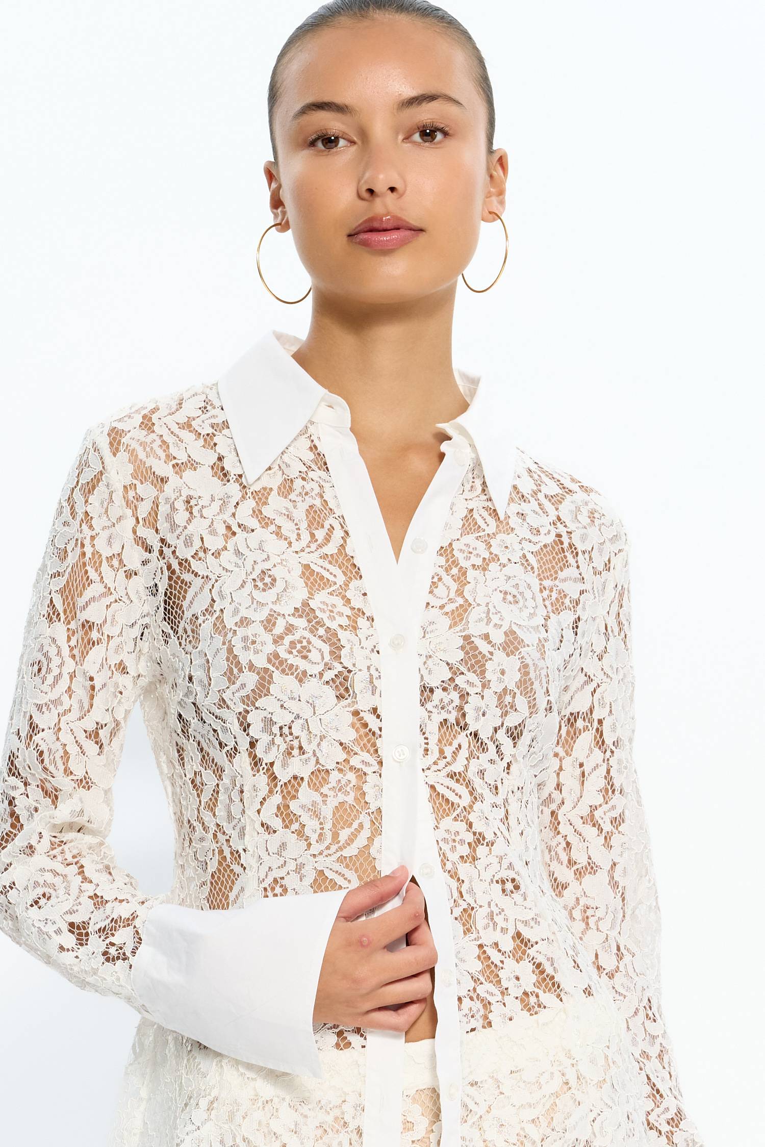 Gina Shirt | White Lace