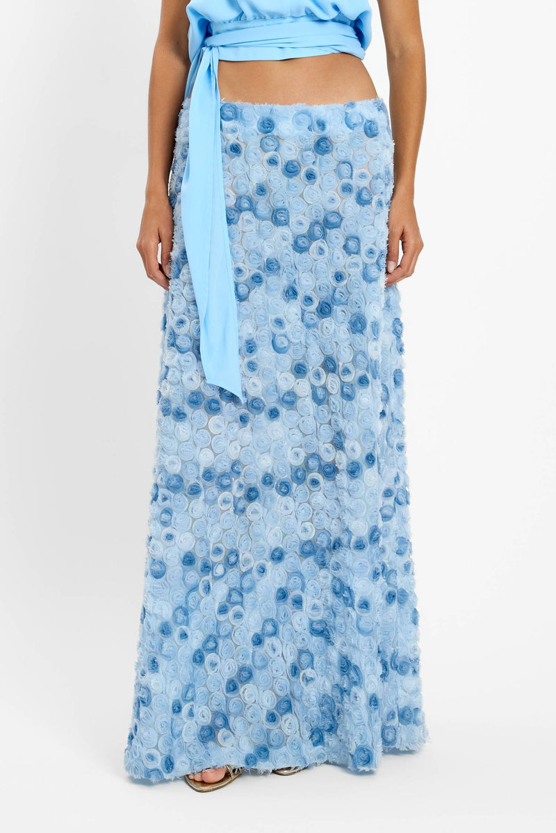 Floreat Maxi Skirt | Blue