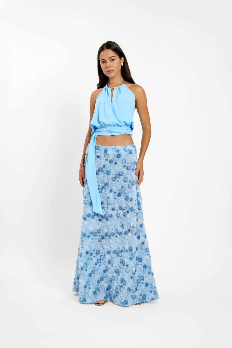 Floreat Maxi Skirt | Blue