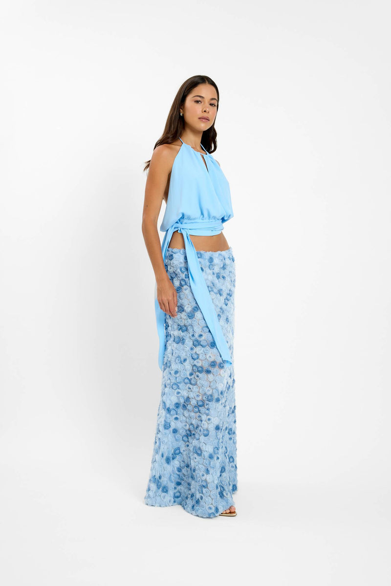 Floreat Maxi Skirt | Blue