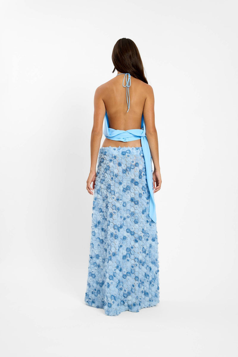Floreat Maxi Skirt | Blue
