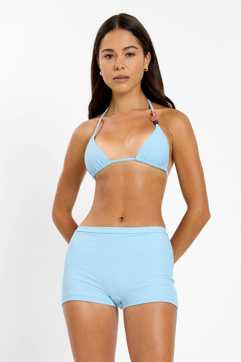 Triangle Top | Beaded Baby Blue