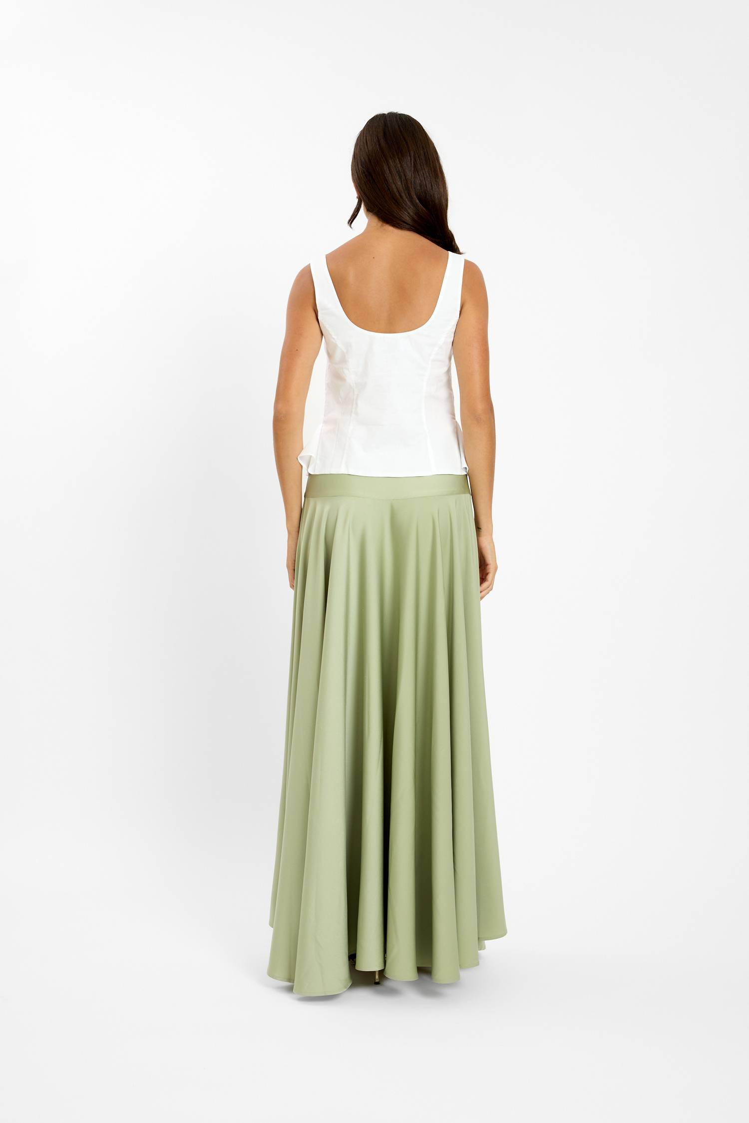 Peplum Embroidered Top | White