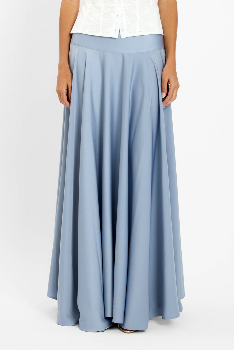 Pre-order: Basque Full Skirt | Ice Blue