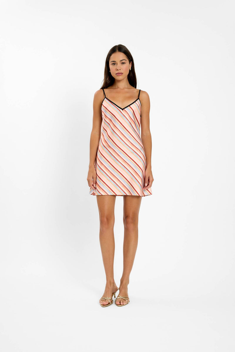 Bias Mini Dress | Blush Stripe