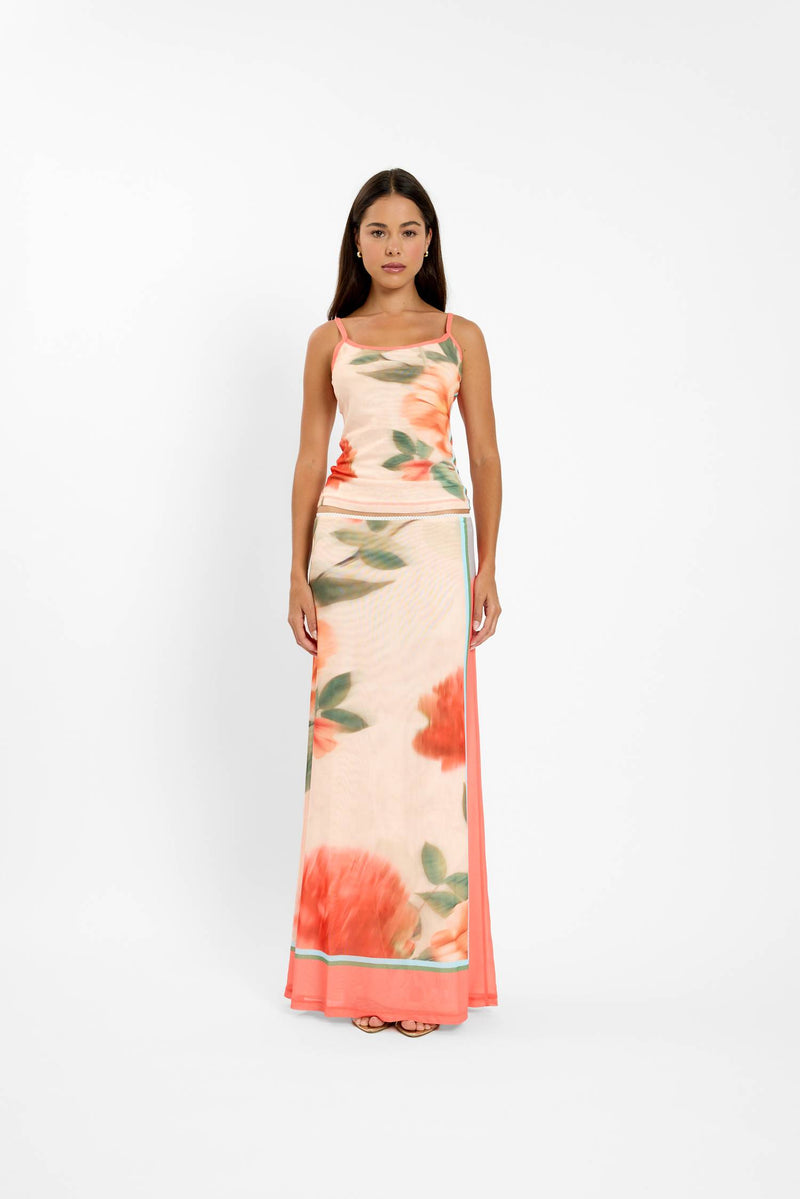 Camisole | Mesh Peach Floral