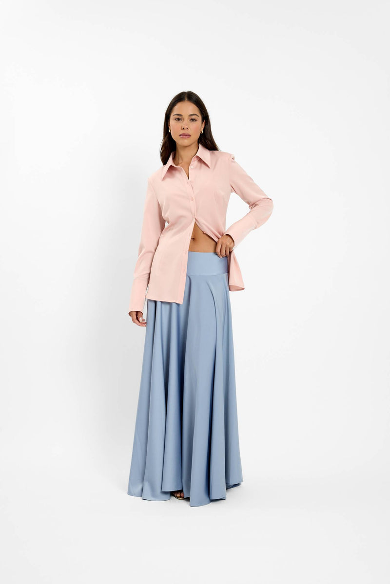 Basque Full Skirt | Ice Blue