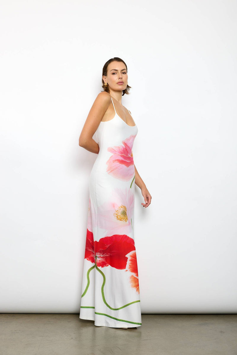 Low Back Maxi Dress | Citrus Poppy