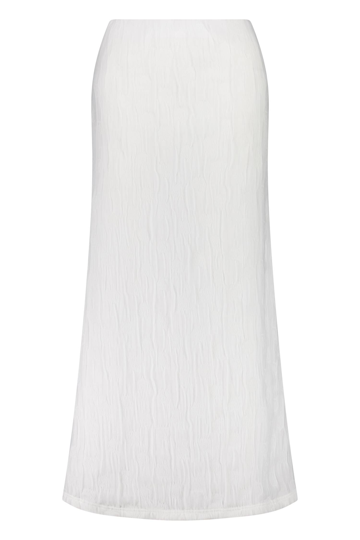 Textured Maxi Skirt | White